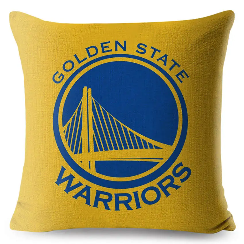 Баскетбольная команда NBA Knight Warriors наволочка 45*45 см льняная для дивана гостиная