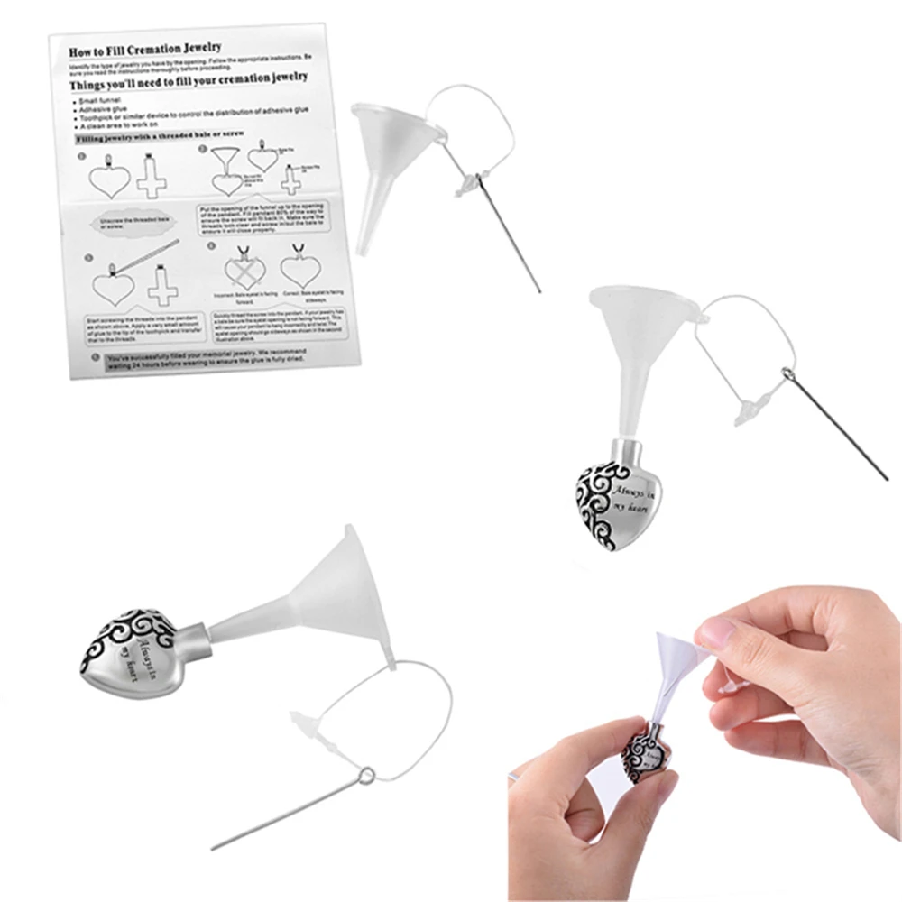 IJF0968 Кремации Ювелирных Изделий заполнения комплект samll Пластик Воронка с