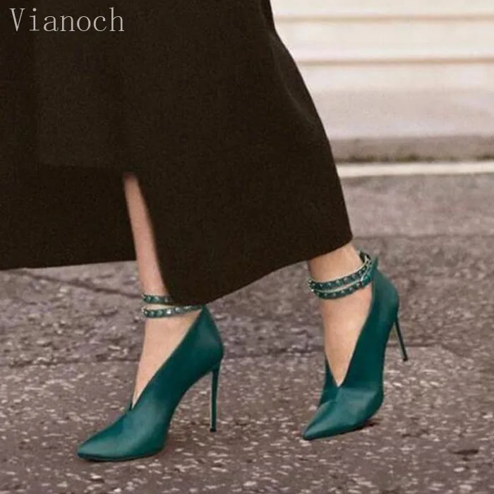 Fashion Womens High Heels Sexy Platform Pumps Buckled Shoes Pointed Toe Shoe Lady aa1014 | Обувь