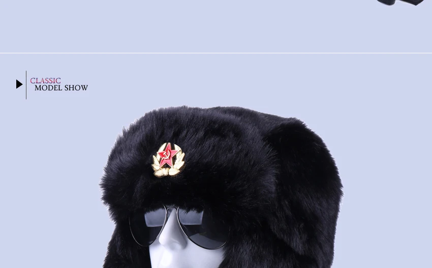 Зимняя шапка-бомбер унисекс, Русская Шапка-ушанка со значком, шапка-ушанка для папы, шапка с искусственным кроличьим мехом, армейская шапка-Авиатор, Лыжная шапка