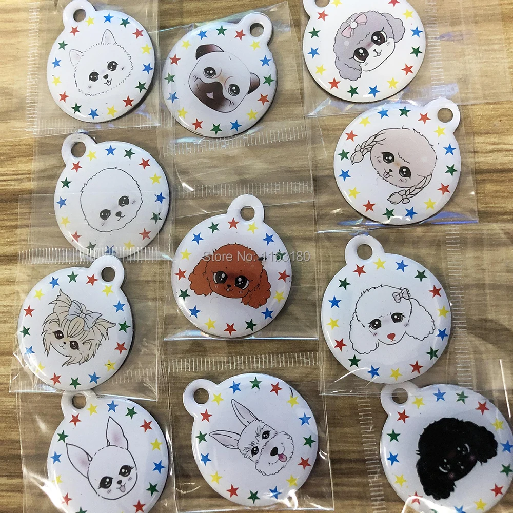 1200 шт./лот гравировка ошейник для собак и кошек Аксессуары Украшение домашних