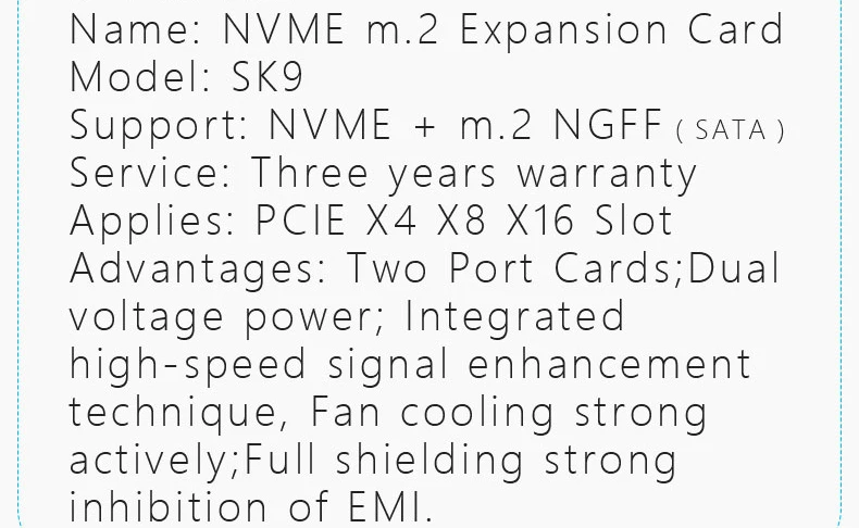 M.2 адаптер m.2 NVMe PCIe адаптер SSD m2 на PCI-e PCI express двойной интерфейс карты расширения M+ B Ключ с охлаждающим вентилятором чехол