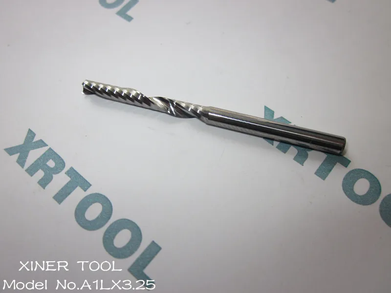 3.175мм*25мм Бесплатная доставка Фреза из карбида для ЧПУ станков по дереву Одношлифовальный фрезерный резец из тунгстена для роутера ПВХ МДФ акрил.