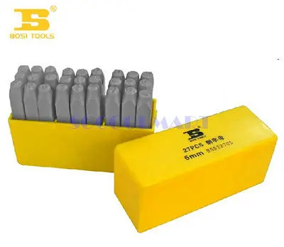 

1pcs Super Hard Steel 3mm Dia Alphabet Emboss Punch 27 in 1 Letter Stamp Set