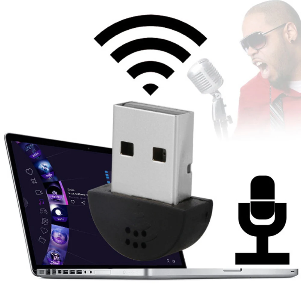 Мини USB микрофон аудио студия Запись для компьютера ноутбука Новое