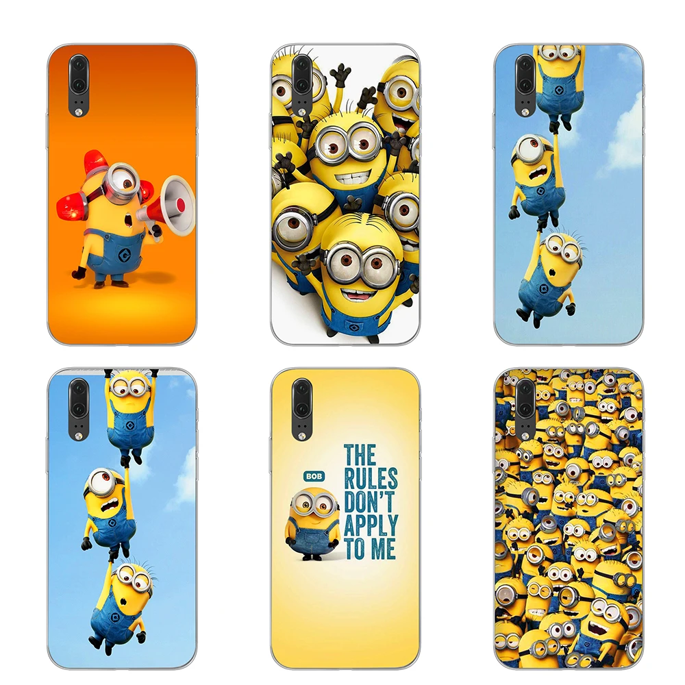 С милыми миньонами из мультфильма чехол для телефона для huawei P30 P20 P10 Коврики 10 20 Pro Lite чехол