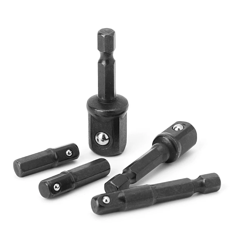 5 шт./компл. адаптер с гнездом для сверла гайка 1/4 &quot3/8&quot 1/2 &quotудлинитель