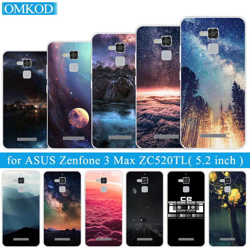 5 2 &quotдля Asus Zenfone 3 Max ZC520TL X008D чехол для телефона Zenfone3 Pegasus Horse X008 Silicon Starry Sky Fundas |