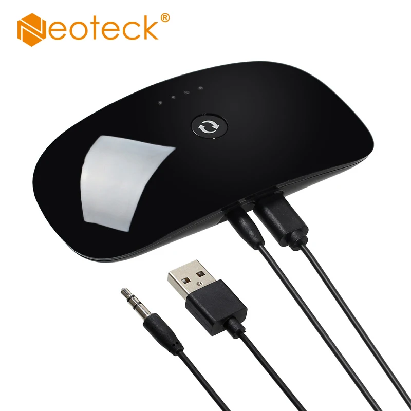 

Neoteck беспроводной Bluetooth-совместимый HIFI аудио передатчик приемник + 3,5 мм RCA аудио адаптер 10 м расстояние TX/RX A2DP AVRCP