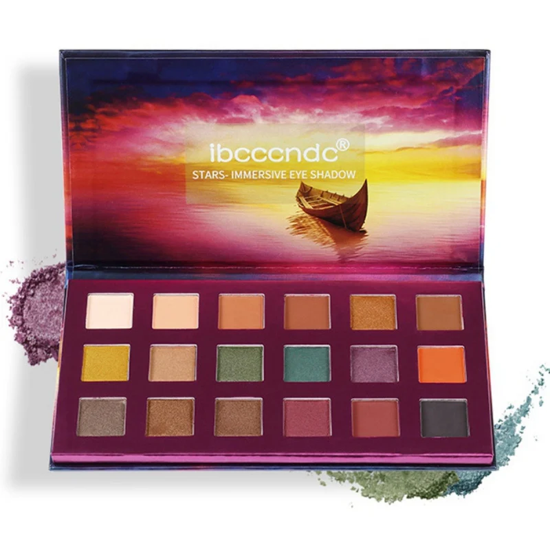 18 цветов Shimmer Glitter Eye Shadow Powder Matt Eyeshadow Cosmetic Makeup кисти для макияжа Cosmetic| |