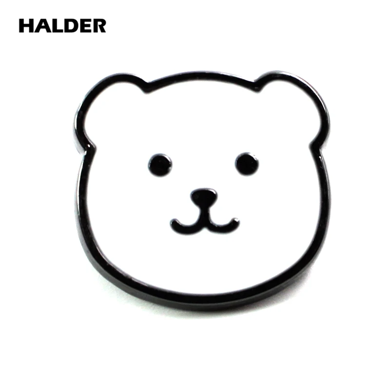 BR0009 HALDER Cartoon Polar Bear Cute Teddy Brooches Fashion Jewelry brown Pins Lapel Animal Badge Accessory Gift | Украшения и