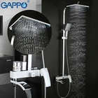 Смеситель для душа GAPPO тропический ливень хромированная, Душевая система с дождевой насадкой для ванны
