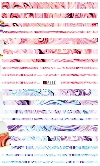 Новейшая серия LSIKA-F, мультяшный дизайн, 3D дизайн ногтей, письмо, Модный шаблон, наклейка, переводная наклейка - Цвет: F-153