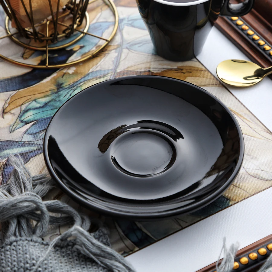 MUZITY Ceramic Cup And Saucer Black Coffee Set Porcelain 90ml Tea Drinkware | Дом и сад
