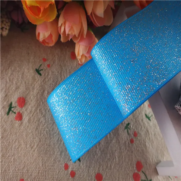 340 1-1/" 38 мм 10 ярдов блестящие Серебристые печатные корсажные ленты DIY ленты для волос материалы ручной работы MD18021002 - Цвет: 340