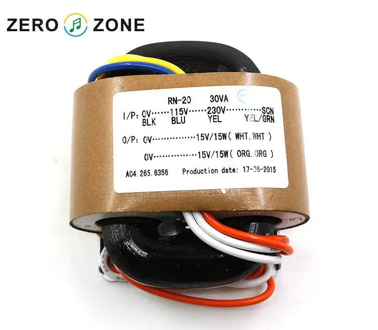 

ZEROZONE 30VA Dual15V R-type Transformer 30W 15V*2 Transformer For Audio