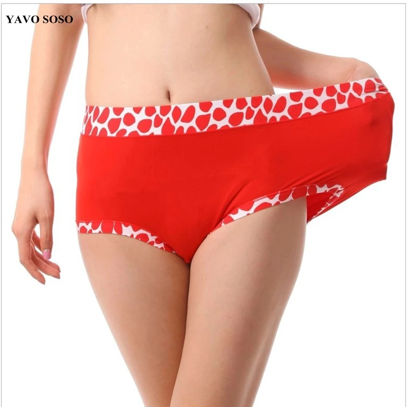 2 шт./лот нижнее белье YAVO SOSO с узором из бамбука большие размеры 6XL|woman briefs|women