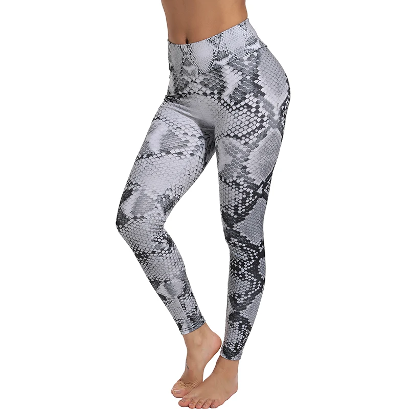 Snake Printed Упругие Спортивные Леггинсы для занятий йогой и снеком из кожи животных, зимние сексуальные теплые женские штаны, спортивные Леггинсы для спортзала - Цвет: Snake Printed