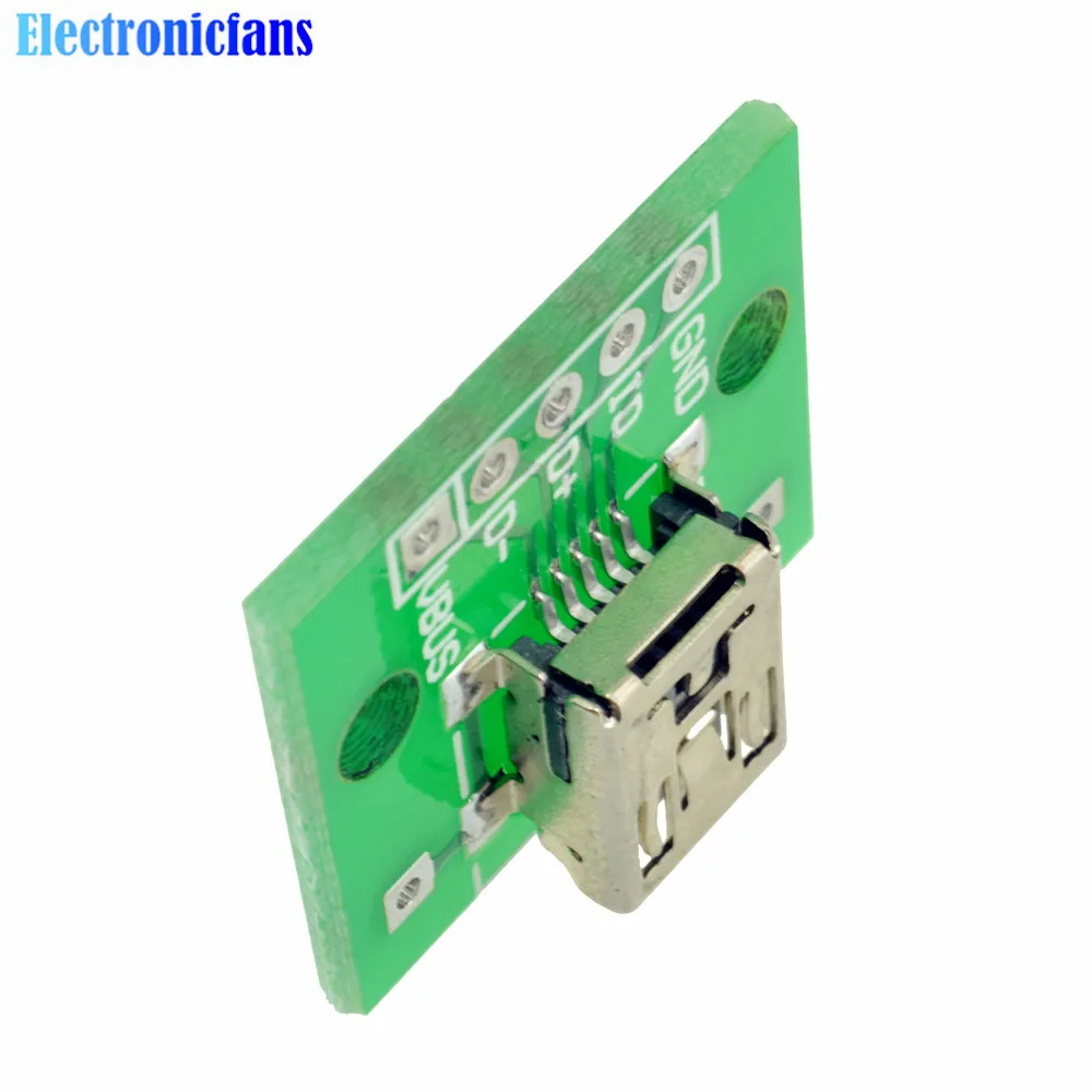 10 шт. мини USB адаптер DIP для 2 54 мм печатной платы DIY источник питания Новинка|usb