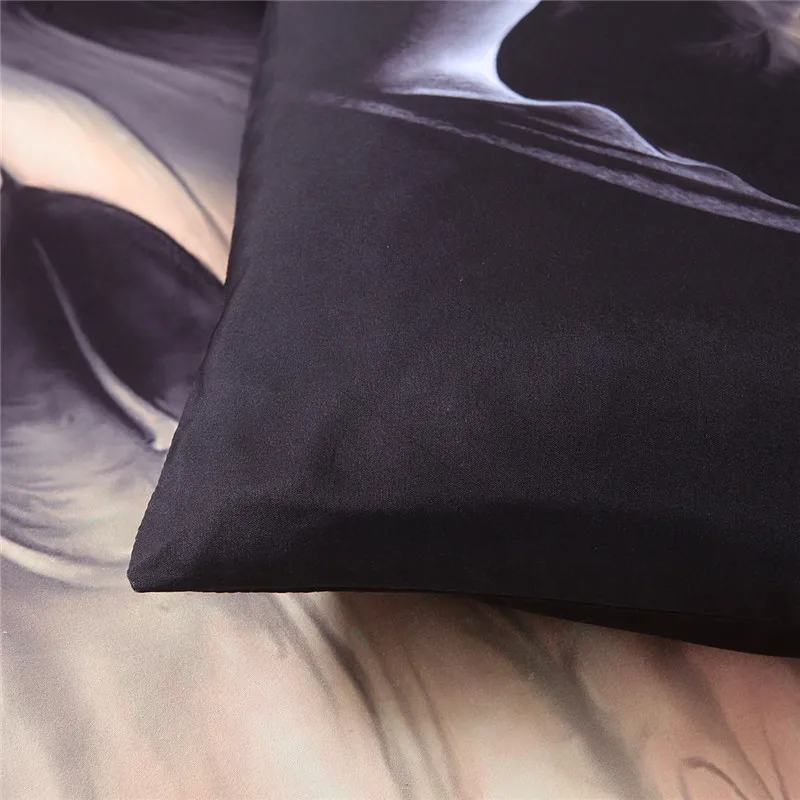 3D череп постельное белье Черный Цвет Королева Король Размер Череп носить шляпу