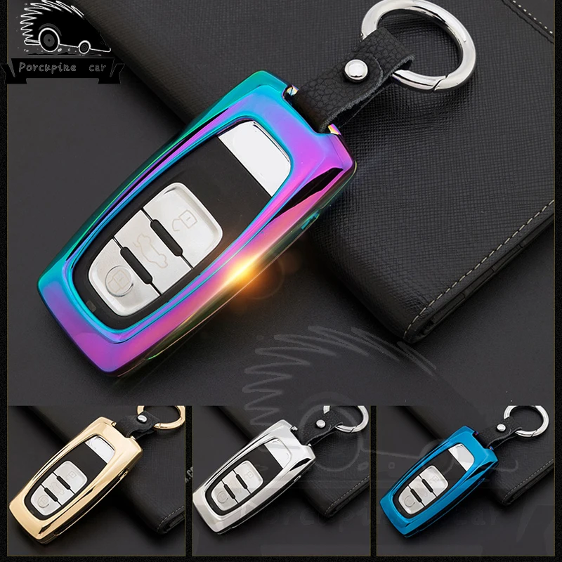 

Zinc alloy Protective Case Car Key Bag Fit for AUDI A4L A6L A5 A7 A8 Q5 Q7 S5 S6 S7 S8 Car Accessories