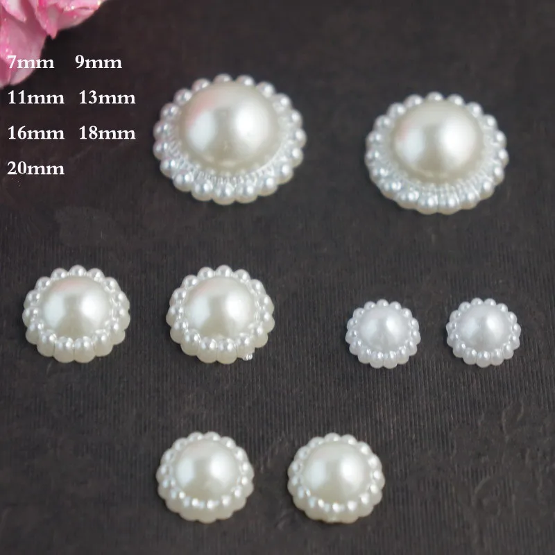 Популярная плоская спина кабошон имитация пластика ABS жемчужные бусины