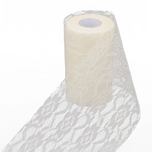 25 Ярдов Старинные Кружева Ролл Тюль Створки Стул Катушка Туту Юбка Свадьба Декор