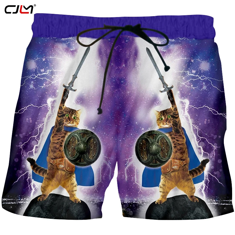 CJLM шорты для взрослых популярные спортивные с 3D принтом воина кота хип хоп