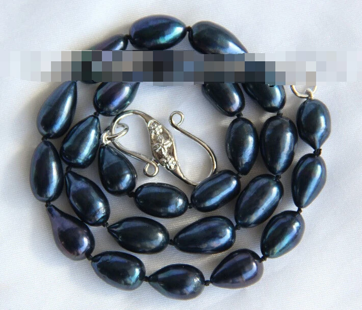 0442 барокко черный Пресноводный Культивированный жемчуг ожерелье | Украшения и