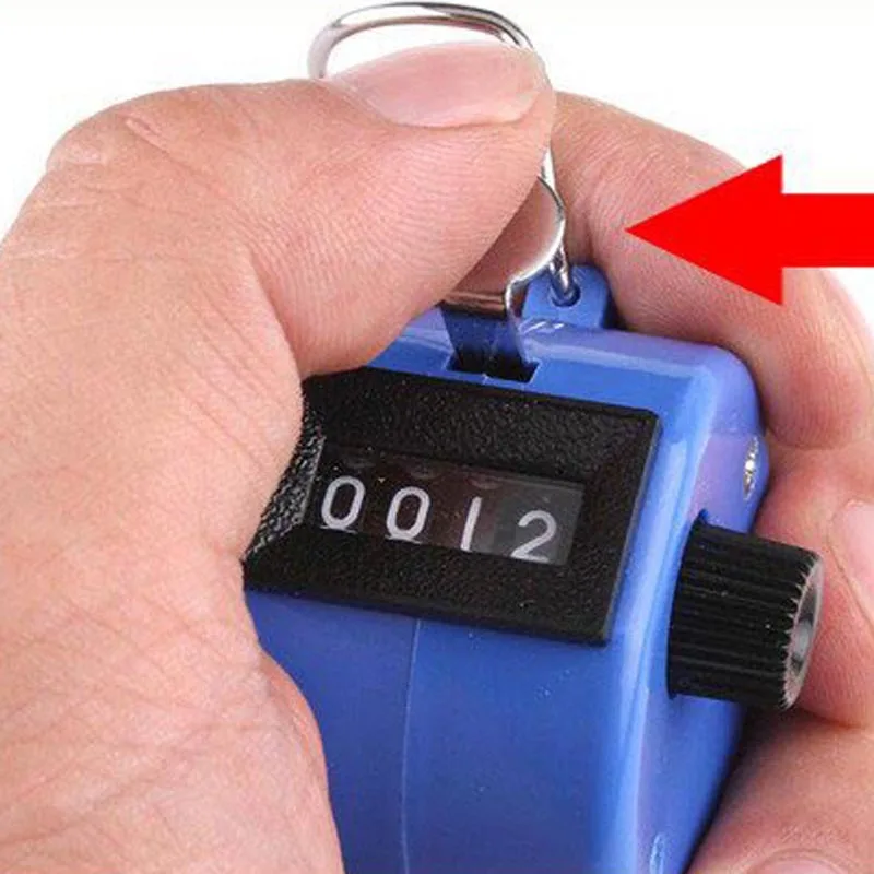 Ручной Clicker 4 значный номер счетчики пластиковый корпус ручной дисплей пальца