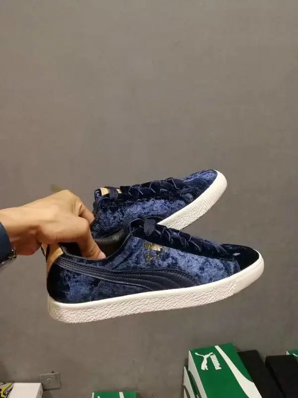 Puma Кроссовки PUMA CLYDE x сливочное масло EXTRA King of New York синий бархат Красный Размеры