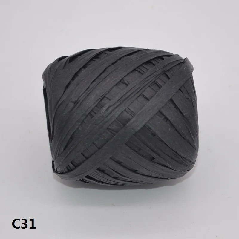 C31 1 шт. 20 м/рулон DIY рафия ленточный шнур веревка для упаковки ладони бумажный канат Подарочная коробка Упаковка Свадебные украшения для вечеринки Cinta Rafia 6Z - Цвет: C31