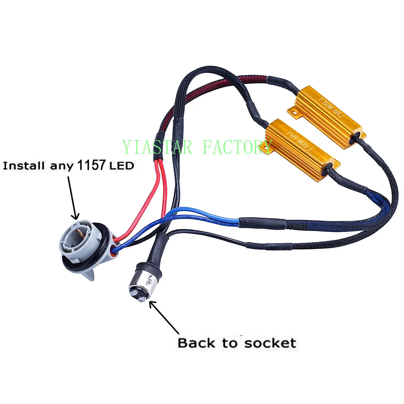 2 шт. X 50 Вт 8ohm 1157 BAY15D Светодиодные нагрузочные резисторы Светодиодная лампа