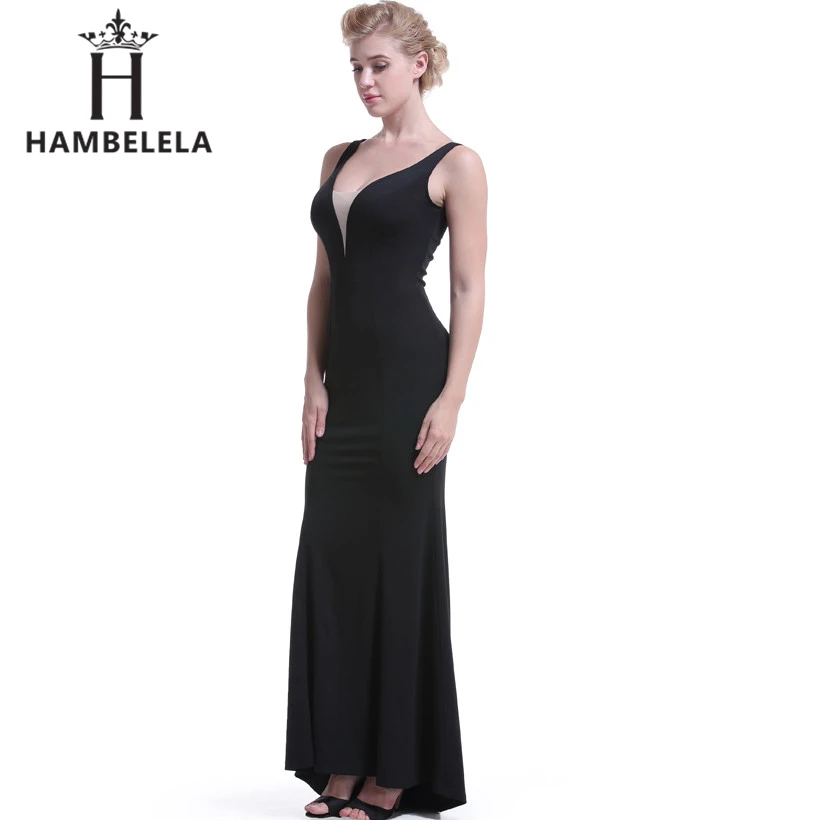 HAMBELELA сексуальное платье с глубоким v образным вырезом облегающее Макси на