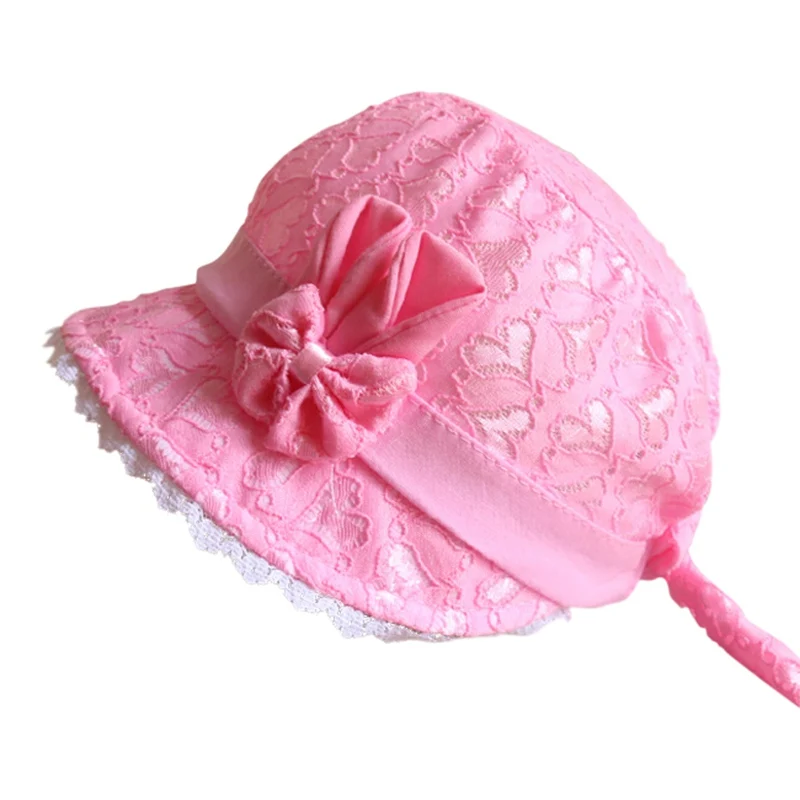 2018 Summer Toddler Baby Hats Kids Girl Bud Silk Lace Flower Gauze Bucket Fashion Children Cap L1 | Детская одежда и обувь