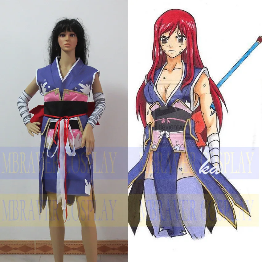 Новый индивидуальный аниме Сказочный хвост Эрза алый Косплей Костюм Полный