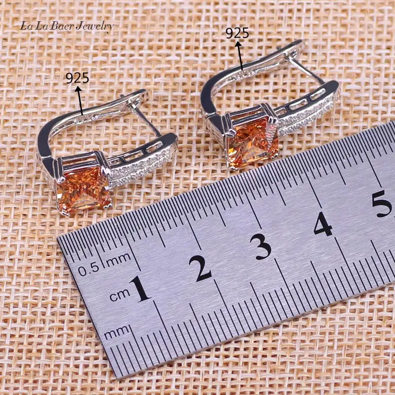 L & B сюрприз Ювелирные наборы серебряный цвет свадебные ювелирные изделия желтый