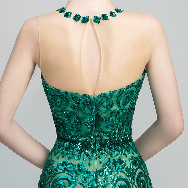 Женское вечернее платье Forevergracedress зеленое длинное формальное без рукавов с