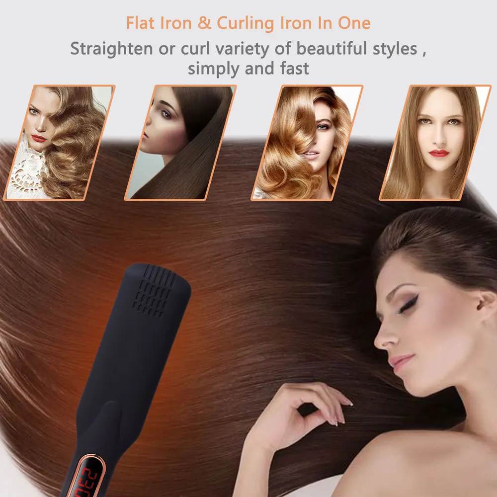 

3D Digital Ceramic Corn Curls Magic Hair Roller hair wand straightener Style Straightening Flat Iron Hair Styling Tools EU Plug