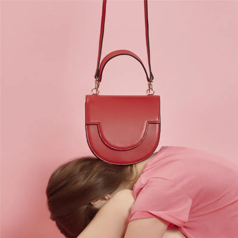 Седельная сумка маленькая Повседневная полумесяц Женская девочка конфетная