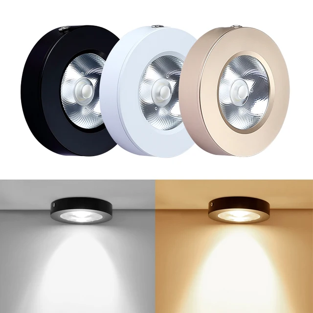 Dimmable LED Spotlights Led Ceiling Down Lights Silver Black White 1W 3W  Light Bulbs for Cabinet Counter Showcase AC110V 220V