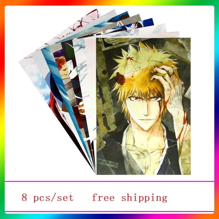 Хорошее качество 8 шт./компл. разные конструкции аниме A3 постеры BLEACH IGHIGO Hitsugaya