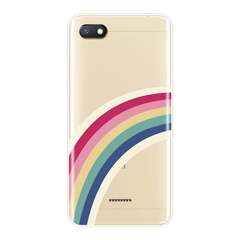 Задняя крышка для Xiaomi Redmi Note 4 4X 5 5A 6 Pro Prime Pocophone F1 S2 4A 6A Plus Радужный силиконовый