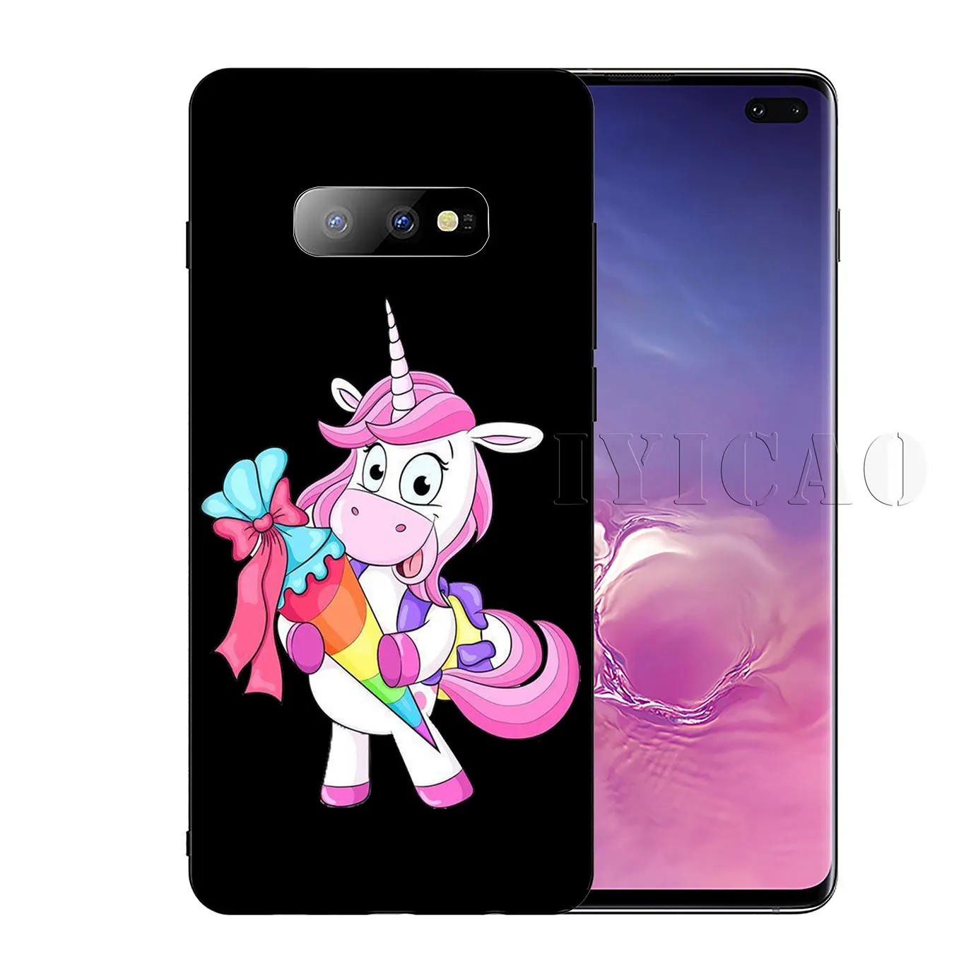 Мягкий силиконовый чехол для телефона IYICAO Dinosaur Unicorn Для Samsung Galaxy S20 Ultra S10 Lite S9 S8 Plus S6