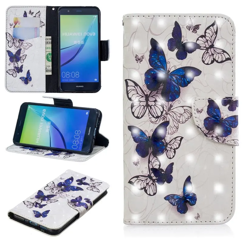 Магнитный чехол для huawei P10 Lite 5 2 &quotЧехлы Роскошные сумки держатель карты кожаный
