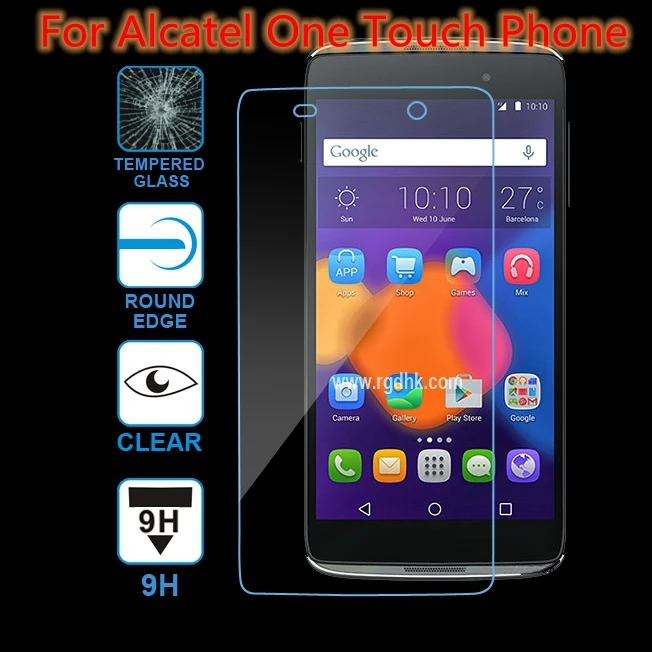 9 H 0.26 мм Ультратонкий Премиум Закаленное Стекло Для Alcatel One Touch POP C3 C5 C7 C9/Idol 2 OT 6037 5042