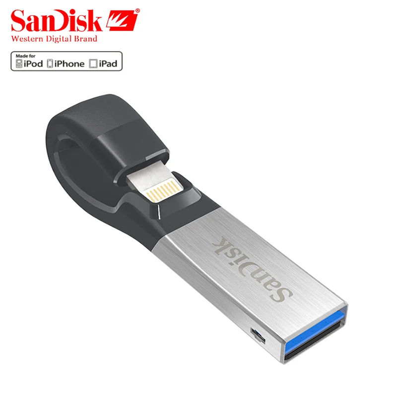 USB флеш накопитель Sandisk 32 ГБ 64 для iPhone 7 Plus 6 5 с Lightning металлический u диск IOS 8 2 карта