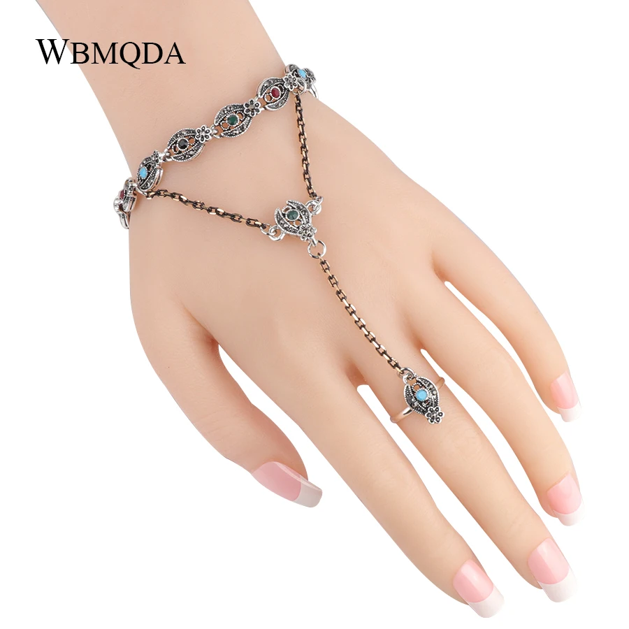 Женский набор украшений Wbmqda винтажная Этническая бижутерия серебряного цвета в