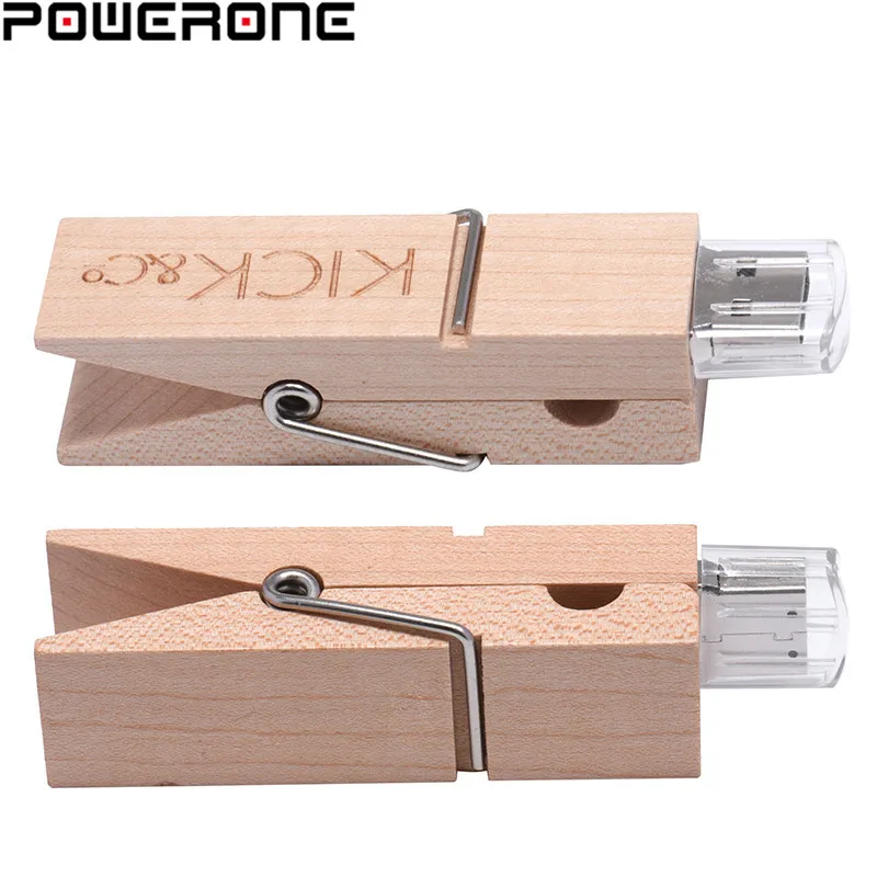 POWEORNE custmer логотип деревянная модель зажима Флешка 4 ГБ 8 ГБ 16 ГБ 32 ГБ дерево USB флеш-накопитель карта памяти usb 2,0 usb creativo