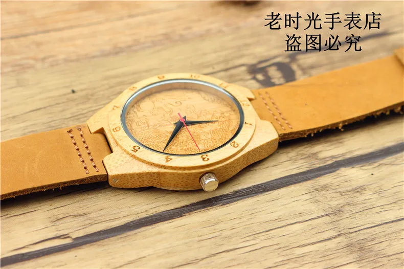 Акция Мужские кварцевые часы ручной работы с изображением дракона из